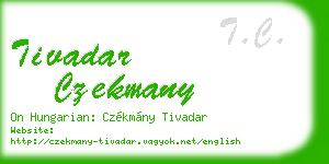 tivadar czekmany business card